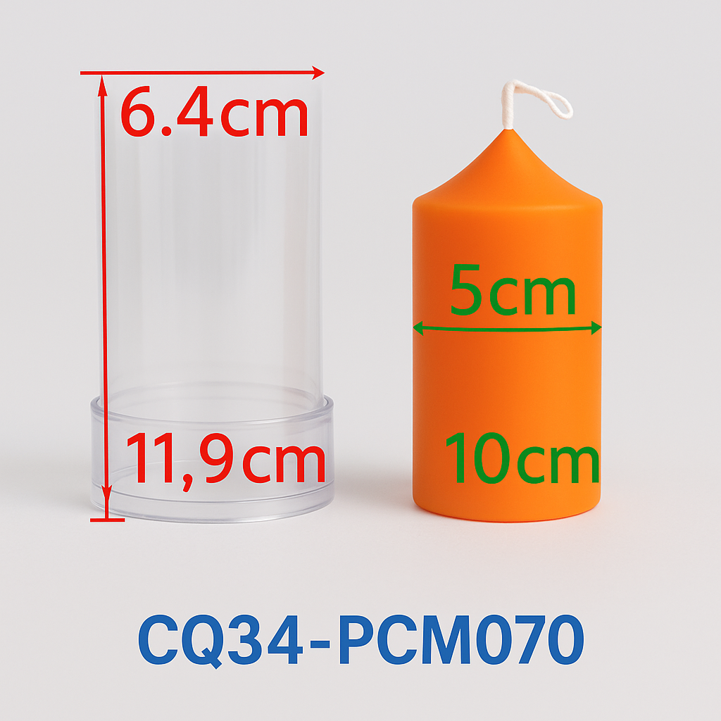 Molde de Plástico para Velas Cónicas
