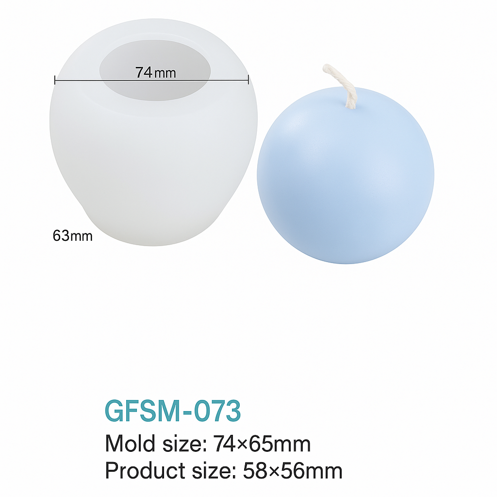 Spherical Silicone Mold for Candles