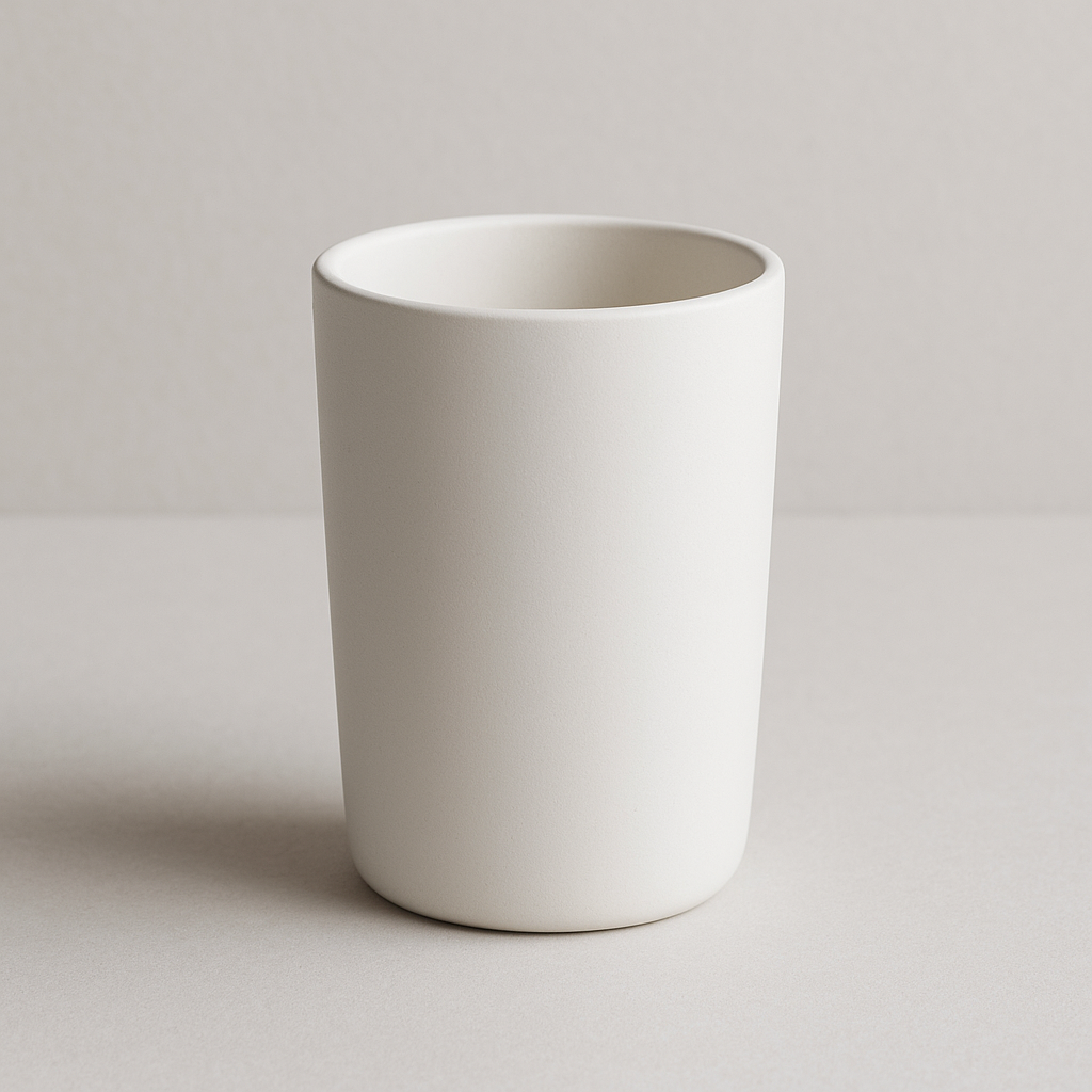 Vaso para velas color blanco opaco