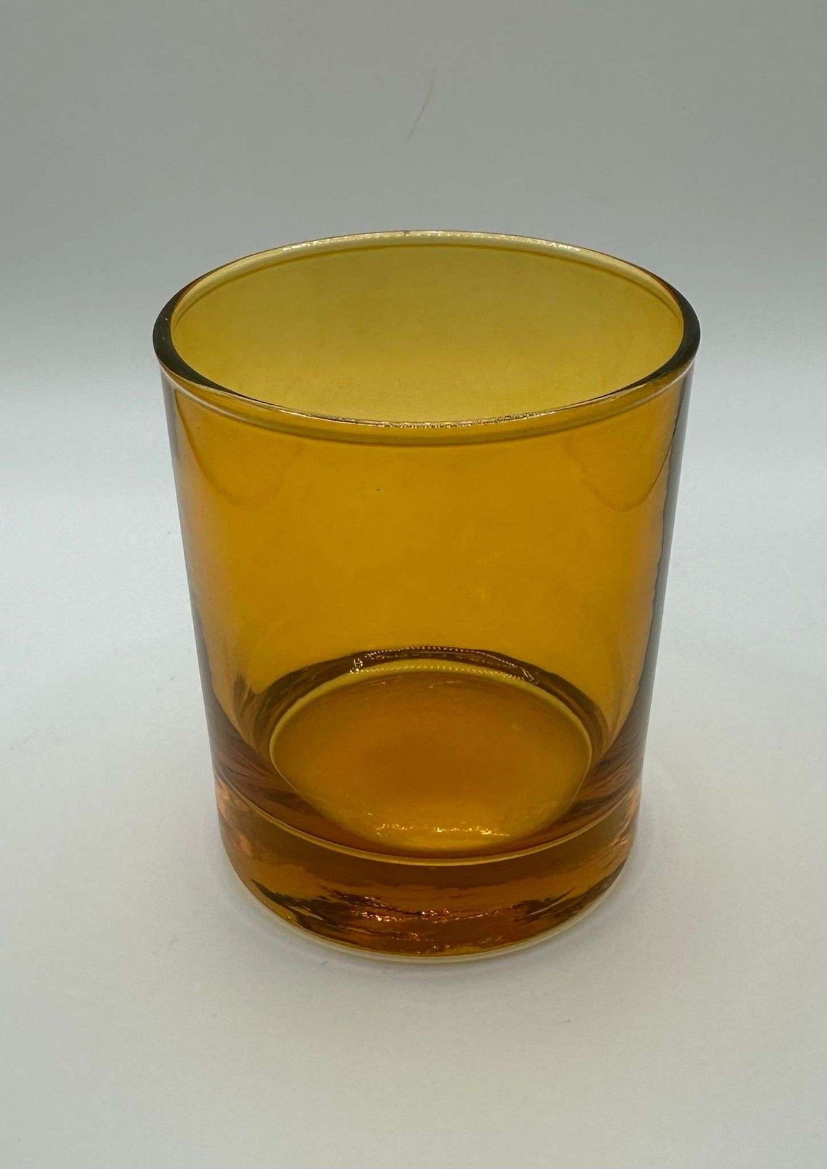 Vaso para velas color amarillo transparente