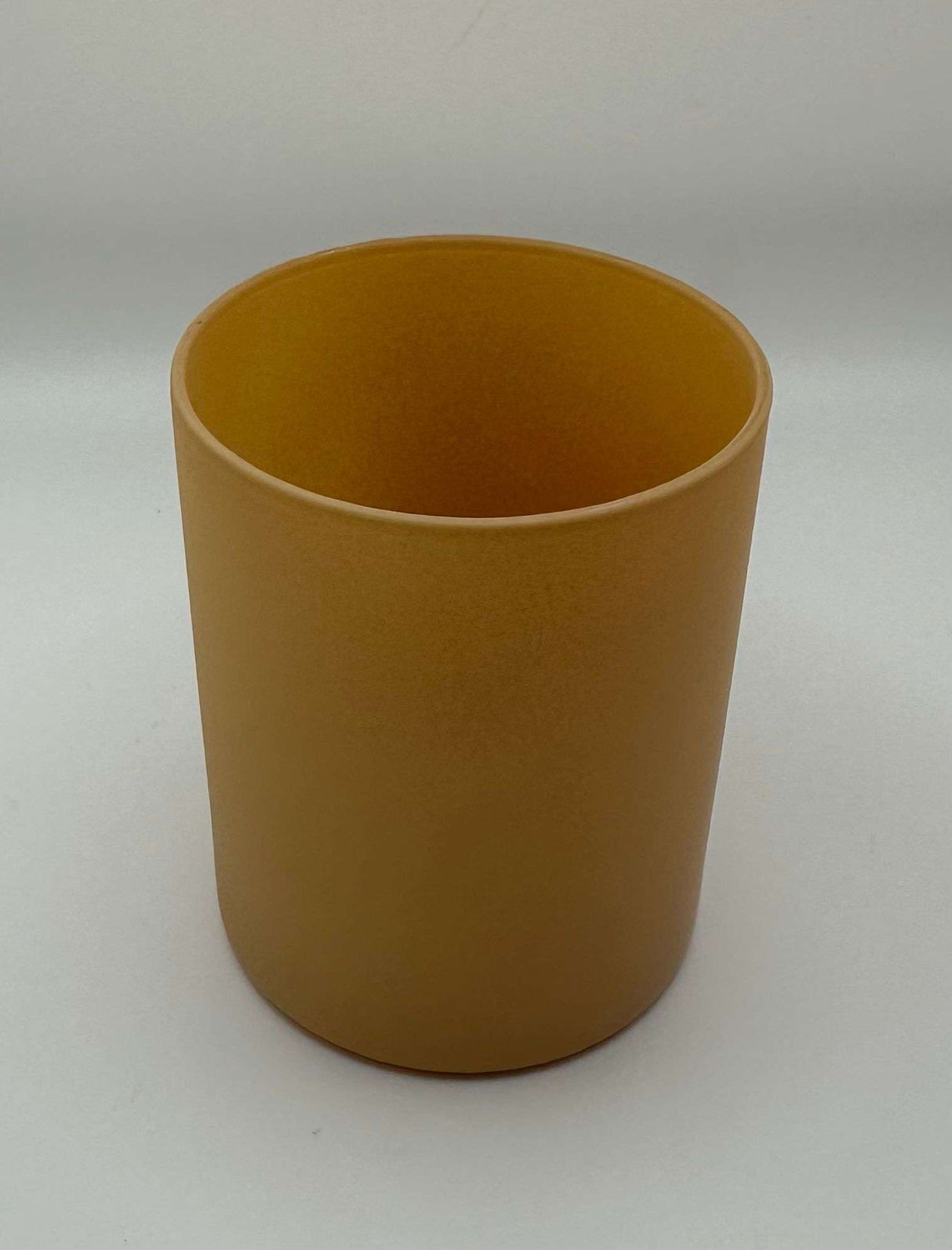 Vaso para velas color beix opaco