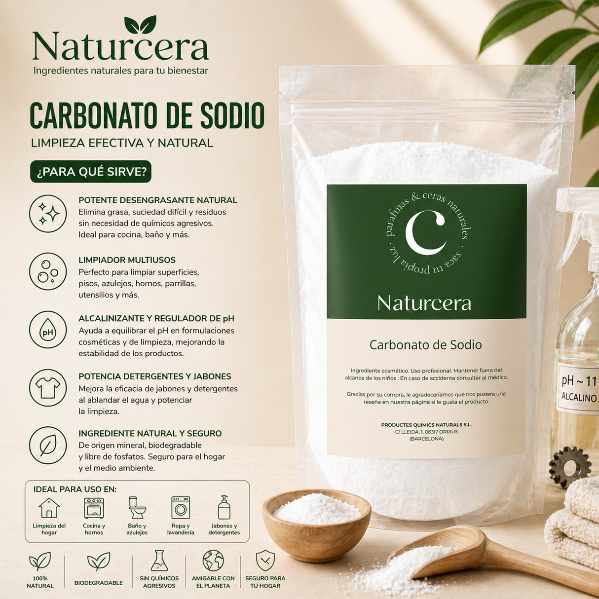 Carbonato de Sodio (Sosa Solvay) – Limpieza y Detergentes