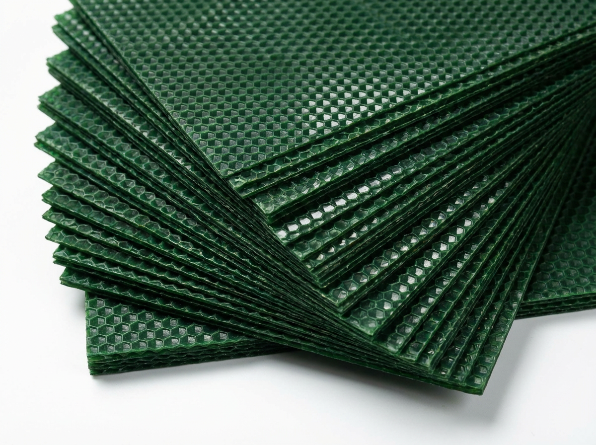 Lámina de Cera de Abeja Verde 20x20