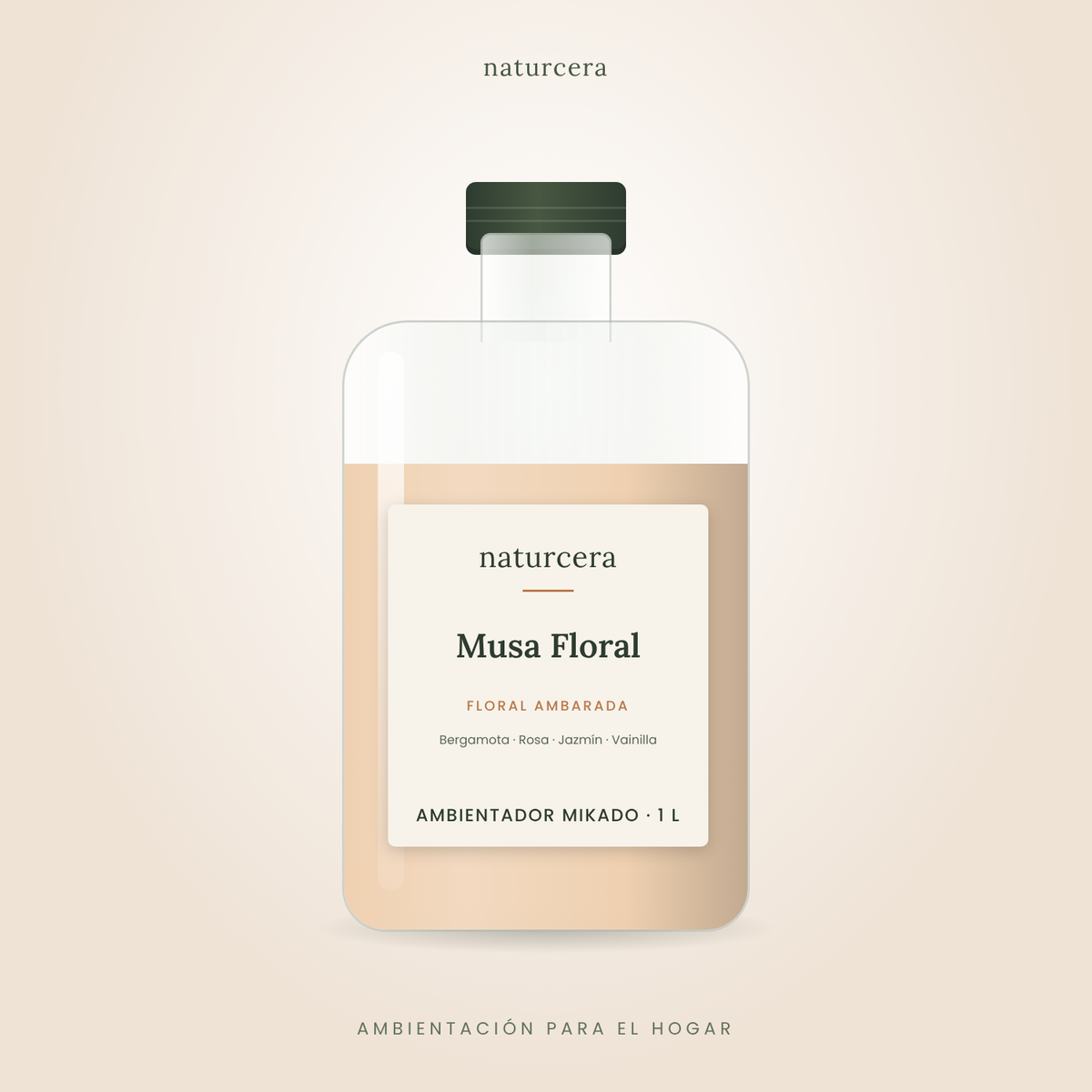 Ambientador mikado Musa Floral – recarga 1 L