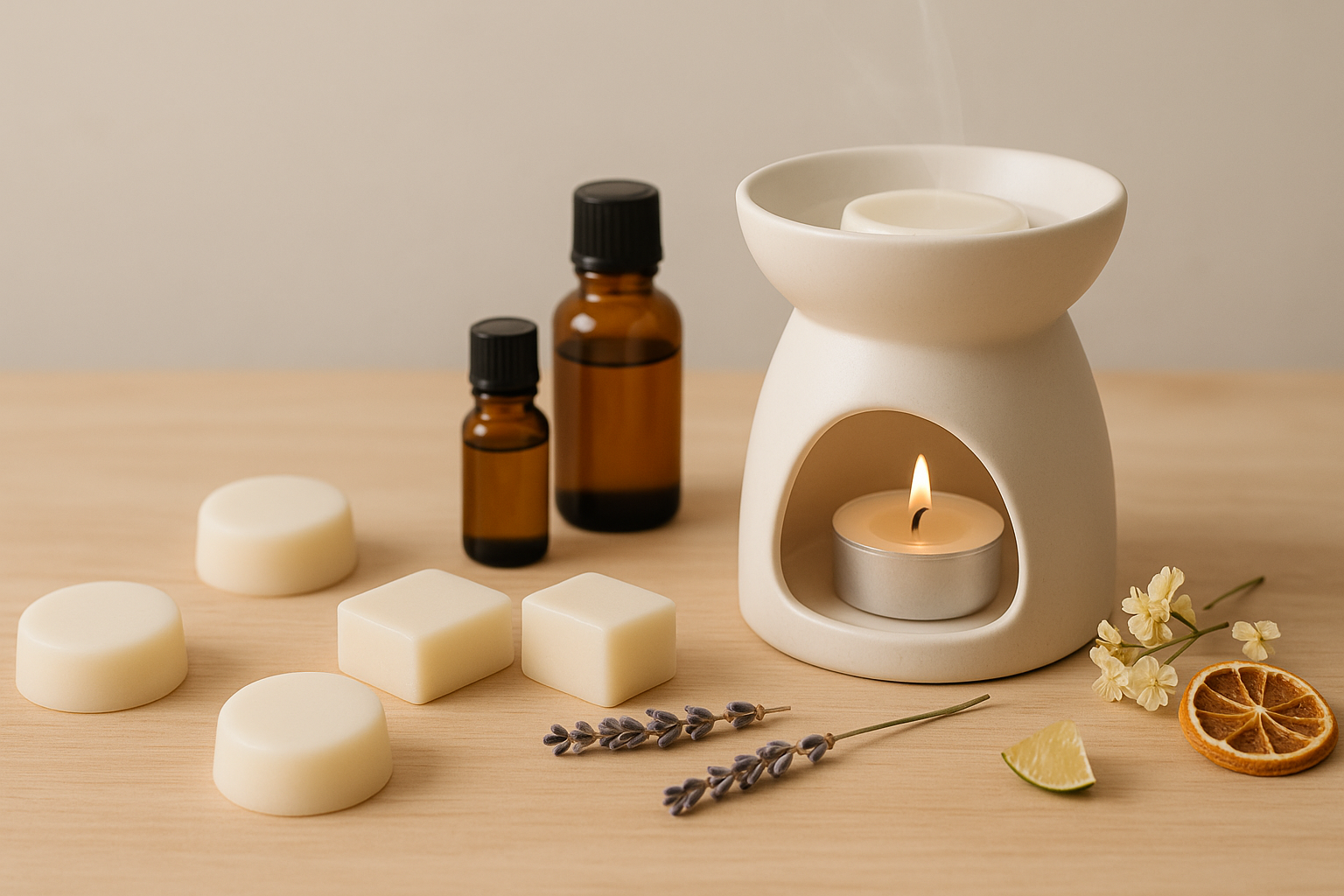 Wax melts caseros hechos con cera y fragancia