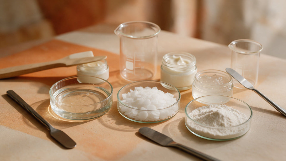 Glicerina vegetal, alcohol cetílico y goma xantana para formulación cosmética