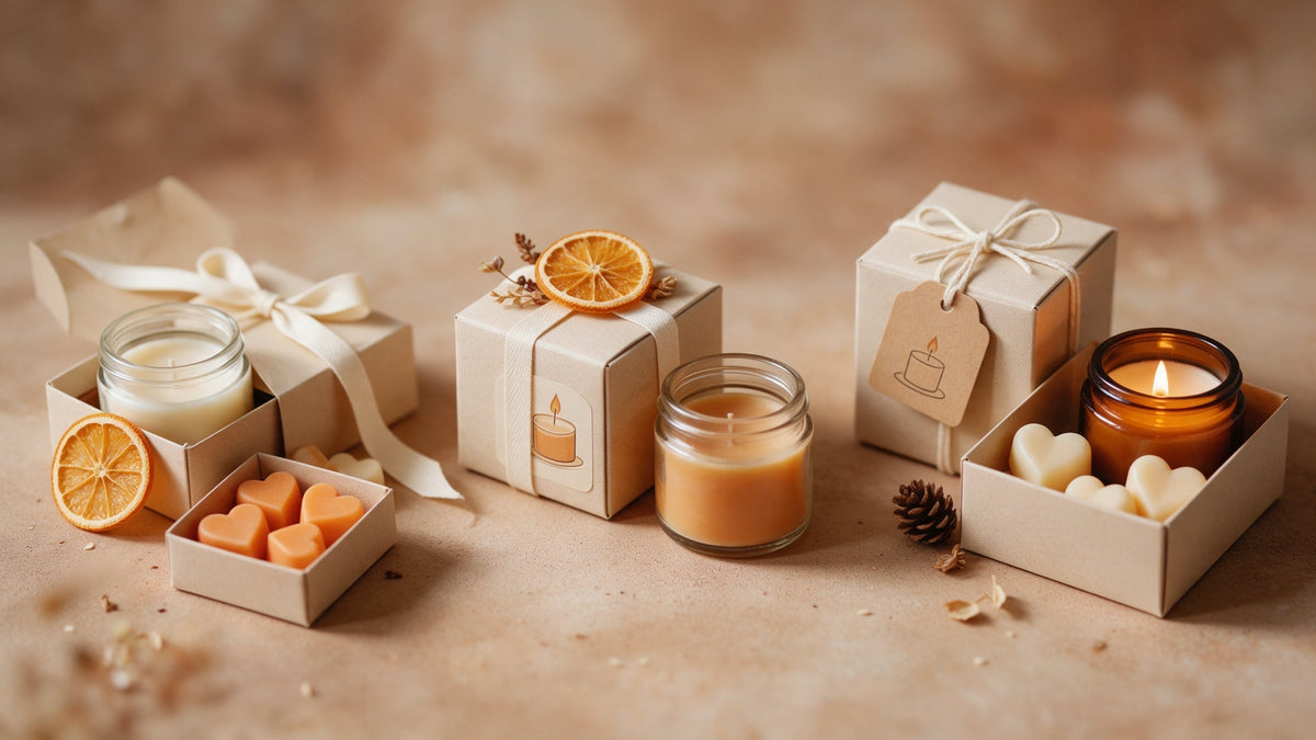 Ideas de regalos DIY para amigo invisible con pequeñas velas y wax melts