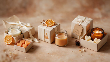Ideas de regalos DIY para amigo invisible con pequeñas velas y wax melts