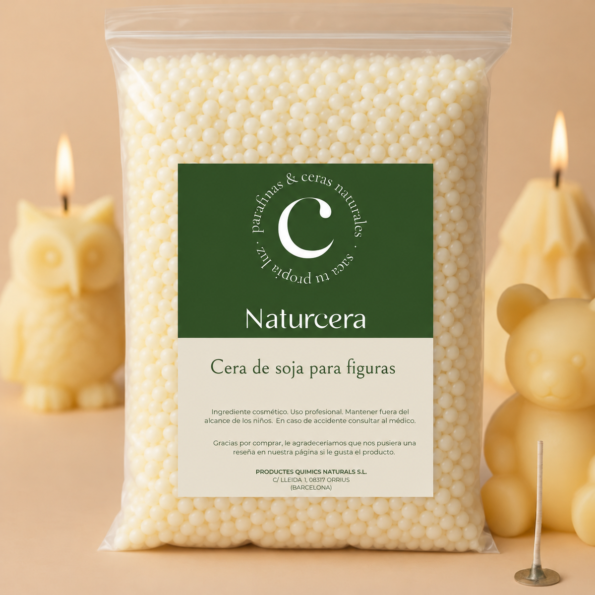 Cera de soja para figuras y moldes Premium