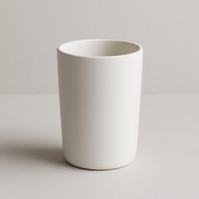Vaso para velas color blanco opaco