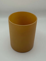 Vaso para velas color beix opaco