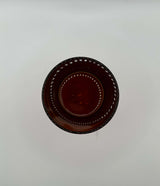 Vaso para velas color marrón transparente
