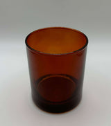 Vaso para velas color marron transparente