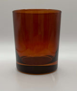 Vaso para velas color marrón transparente