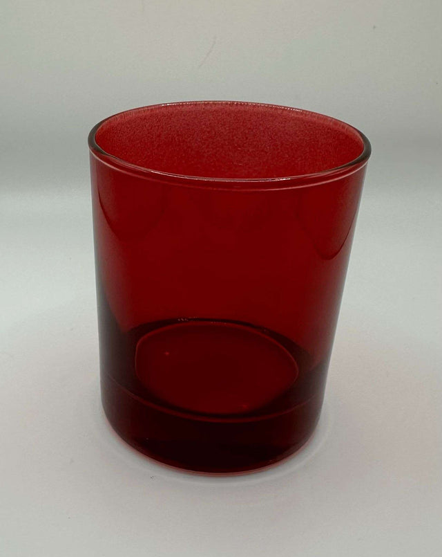Copo para velas vermelho transparente em packs de 1, 5 e 10 unidades