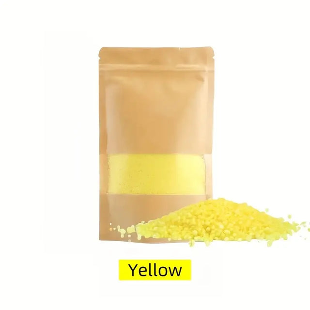 Yellow powder candle wax