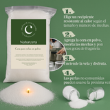 Cera para velas de polvo