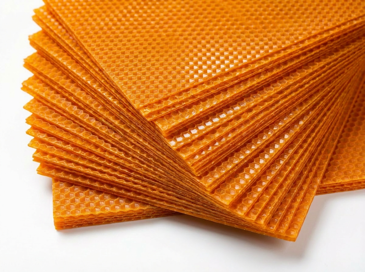 Lámina de Cera de Abeja Naranja 20x20