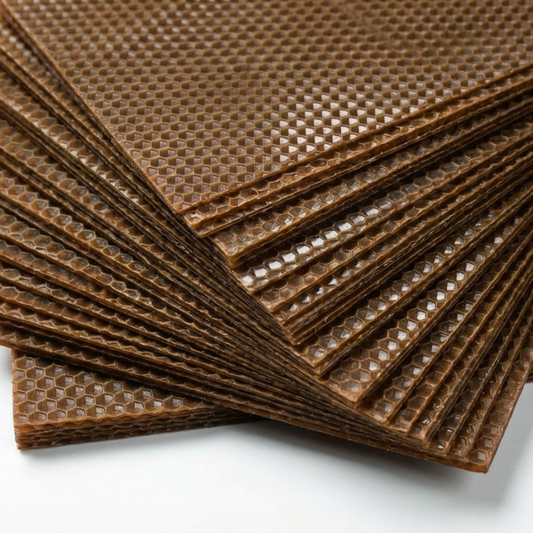 Folha de Cera de Abelha Castanha 20 × 20