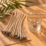 Stoppini eco con anima in cellulosa per candele in contenitore da 4-5 cm di diametro, Naturcera