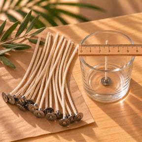 Stoppini eco con anima in cellulosa per candele in contenitore da 5-6 cm di diametro, Naturcera