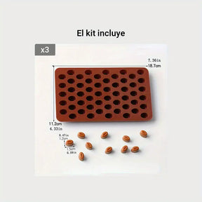 Moldes para wax melts con forma de café