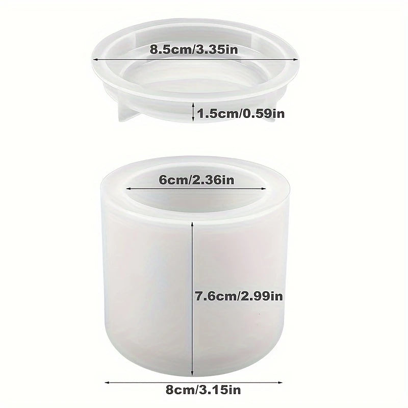 Silicone Mold with Lid – Cylindrical 8×7.6 cm