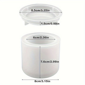 Silicone Mold with Lid – Cylindrical 8×7.6 cm