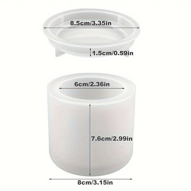 Silicone Mold with Lid – Cylindrical 8×7.6 cm