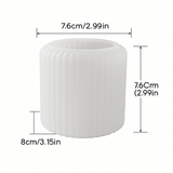 Molde de Silicona para resina Cilíndrico con Relieve Vertical