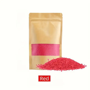 Red powder candle wax