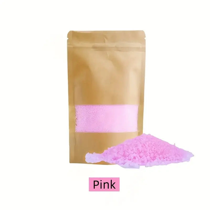 Pink powder candle wax