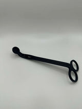 Schwarze Dochtschere mit gebogener Spitze zum Kürzen von Kerzendochten